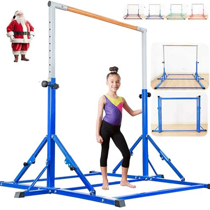 MARFULA Gymnastic Kip Bar for Kids Teens Ages 3-25 of All Gymnastic Levels - color: Blue(5 Ft Base)