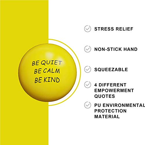 ALMAH Motivational Stress Balls for Kids and Adults (40 Pack), Stress Relief Balls, Hand Exercise Therapy Balls for Anxiety, Fidget, Tension, Manage Anger and Stress