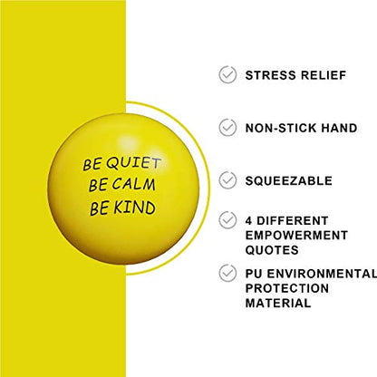 ALMAH Motivational Stress Balls for Kids and Adults (40 Pack), Stress Relief Balls, Hand Exercise Therapy Balls for Anxiety, Fidget, Tension, Manage Anger and Stress