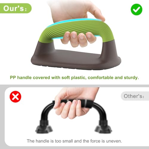 Push Up Bars, Ergonomic Pushup Handles for Home Gym Training - color: A: Olive Green