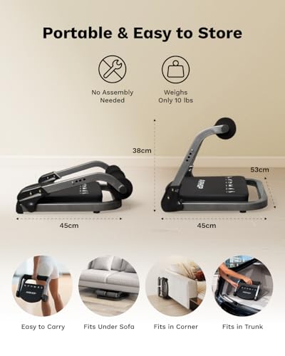 AIRHOP Ab Machine for Stomach Workout, Abs Workout Equipment for Sit Up Exercise, 4-Speed Adjustable Ab Trainer Machine with Automatic Rebound, Home Gym Abdominal Exercise Equipment for All Ages