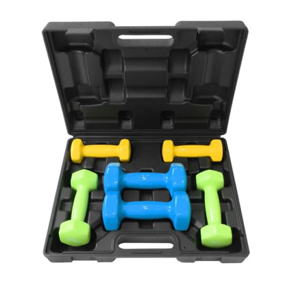 Dumbbell Set for Women and Men,Neoprene Coated Free Hand Weights Set - color: Smooth Surface, size: 2+3+5 lbs