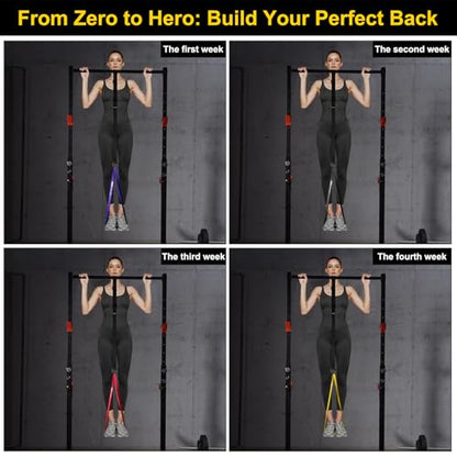 Ally Peaks Pull Up Assistance Bands，Heavy Duty Resistance Band for Pull Up Bar，Adjustable Weight/Size with Fabric Feet/Knee Rest Pull up bands,Up to 410lbs Assistance，resistance bands and assist bands