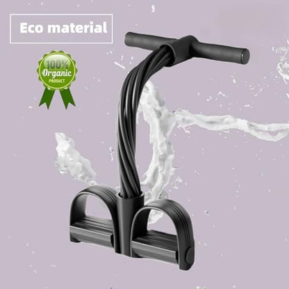 Resistance Bands for Exercise,6-Tube Elastic Yoga Pedal Puller Resistance Band, Natural Latex Tension Rope Fitness Equipment, for Abdomen/Waist/Arm/Leg Stretching Slimming Training - color: Black