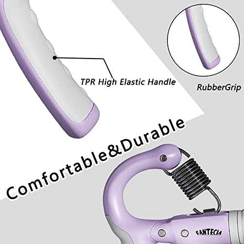 Hand Grip Strengthener for Kids and Youth, Adjustable Resistance Hand Gripper 11-45Lbs, Hand Grips for Strength Training, Stress Relief Grip - color: Purple-2 pack