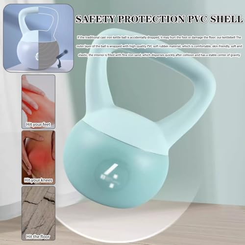 Kettlebell Weights Women's Fitness Shaping Soft Kettle Bells, Home Squat Training Dumbbell, Does Not Damage The Floor, Deadlift/Lift/Rowing(Green-4kg) - color: Green-4kg