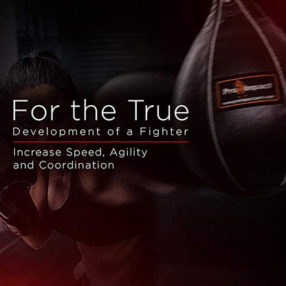Leather Speed Bag – Rapid Rebound Pear-Shaped Punching Ball with Durable Latex Bladder for Boxing, MMA & Home Gym