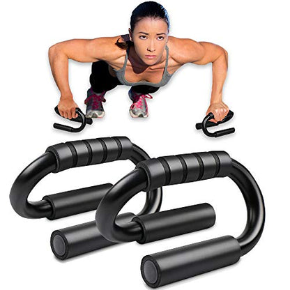 Push Up Bars - Strong Steel Pushup Stands with Comfortable Foam Grip and Non-Slip Bars for Muscles Chest Women Men