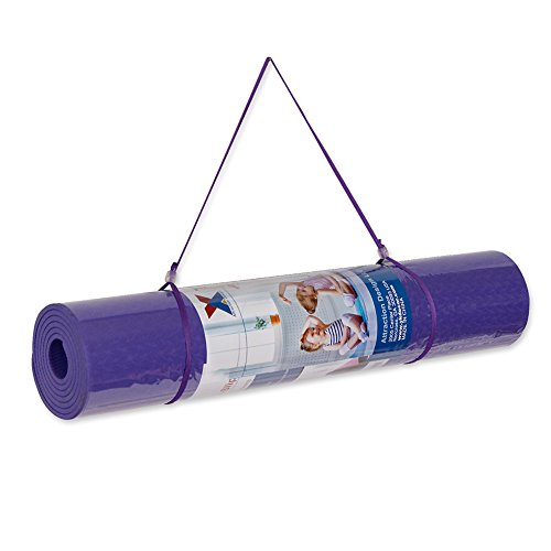 Attraction Design Yoga Mat Non Slip Exercise Mat Extra Thick Workout Mat for Yoga, Eco Friendly Exercise Yoga Mat High Density Fitness Pilates Mat with Carrying Strap, 72"x 24"x 6mm - color: Violet