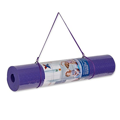 Attraction Design Yoga Mat Non Slip Exercise Mat Extra Thick Workout Mat for Yoga, Eco Friendly Exercise Yoga Mat High Density Fitness Pilates Mat with Carrying Strap, 72"x 24"x 6mm - color: Violet