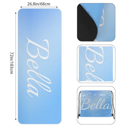 Custom Name Yoga Mat,Personalized Travel Yoga Exercise Mat,Non Slip,Perfect for Kids & Adults,Gradient Color D Series - color: Style 4