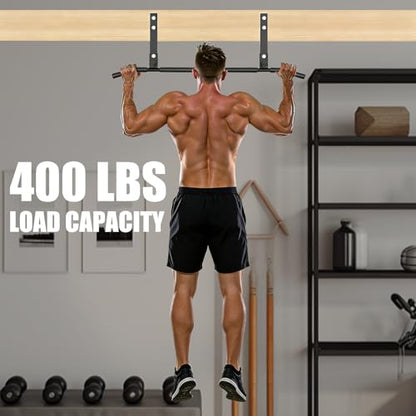 Pull Up Bar, 42"Wide-Grip PullUp Bar Upgrade，Pull Up Bar Suitable for Wooden Beams and Concrete Beams Efficiently Targets More Muscle Groups，Pullup Bar Anti-Slip Grip Treatment，Easy Installation