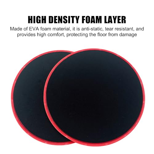 MiOYOOW 10PCS Core Sliders, Non Slip Workout Sliders Dual Sided Exercise Gliding Discs for Women Men Abdominal Core Strength Deep Squats Lunges Pushups (Diameter 7.8""), Black
