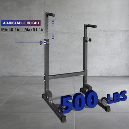Adjustable Height Dip Bar Station, Multi-function Dip Station Pull Up Bar Full Body Strength Training Workout Fitness Equipment for Tricep Dips, Heavy Duty Dip Station for Home Gym - color: Dip Bar