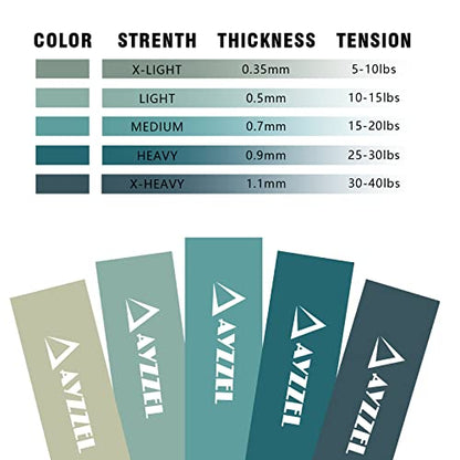 Resistance Loops Stretch Bands for Exercise, Set of 5 mini Resistance Bands for Work Out Women and Men Elastic Bands Light Medium and Heavy Resistance Level with Free Carry Bag
