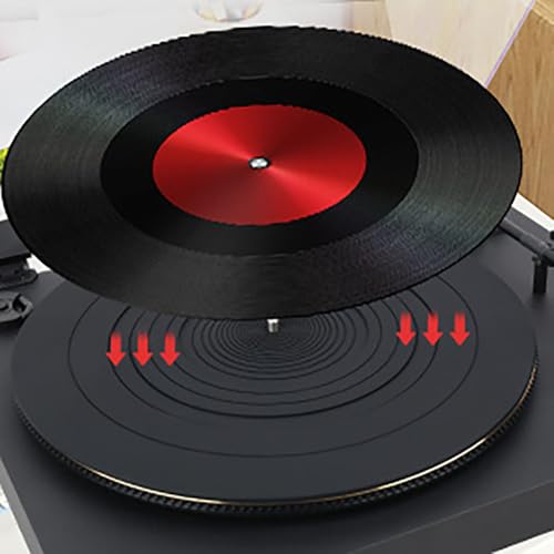 Turntable Mat, 12" Rubber Silicone Platter Slipmat Universal to All Hi-Fi Record LP Players by Gartopvoiz, Reduced Vibration, 3mm Thick - size: 12"