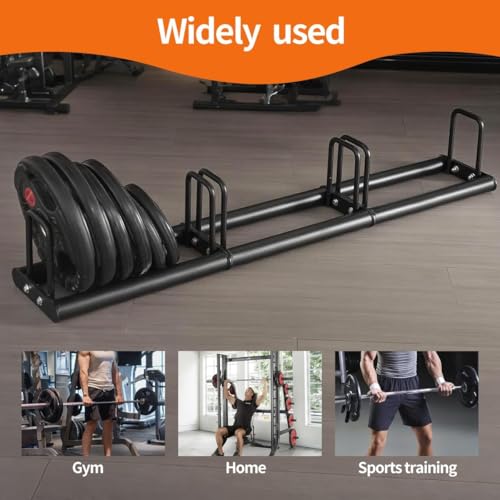 Weight Plate Rack for Home Gym - Weights Rack for Plates Use Singly or Combine Multiple Units | Olympic Weight Plate Rack Up to 660 LBS - New Model Bumper Plate Rack for Easy Plate Changes(1Unit)