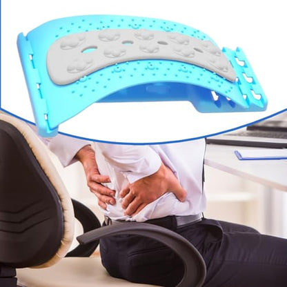 Back Stretcher Postures Corrector 36 * 18.5 Cm | Lumbar Support Board | Ergonomic, EVA Material & Even Massage Points | for Shoulder Hip Calf Plantar Stretching Yoga Pilates Home Travel
