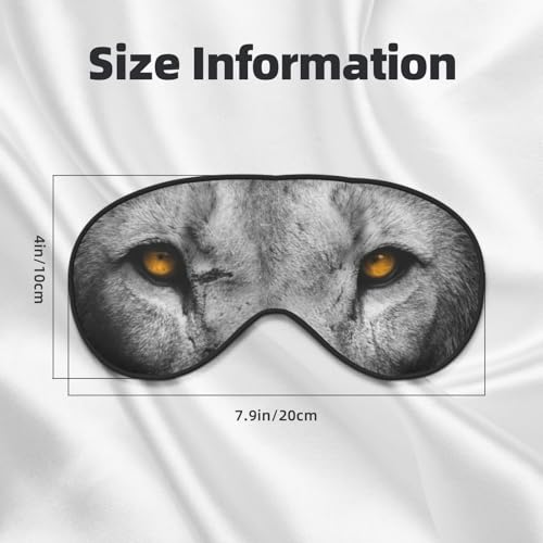 Golden Eyes Lion Face Sleep Mask Eye Mask with Adjustable Strap Eye Sleep Shade Cover Blocks Light for Women Men Airplane Travel Nap - color: Golden Eyes Lion Face