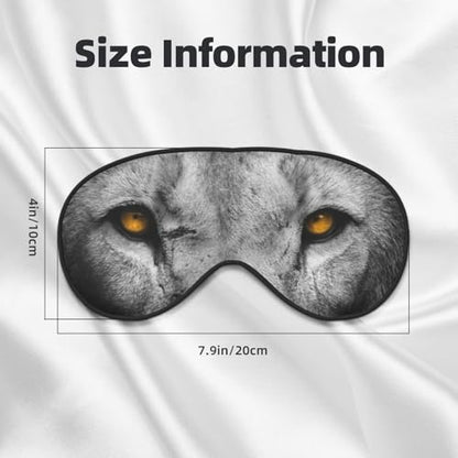 Golden Eyes Lion Face Sleep Mask Eye Mask with Adjustable Strap Eye Sleep Shade Cover Blocks Light for Women Men Airplane Travel Nap - color: Golden Eyes Lion Face