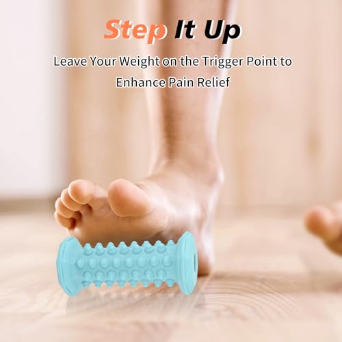 Green Foot Massager Roller for Plantar Fasciitis, Arch Heel Pain Relief - color: Green