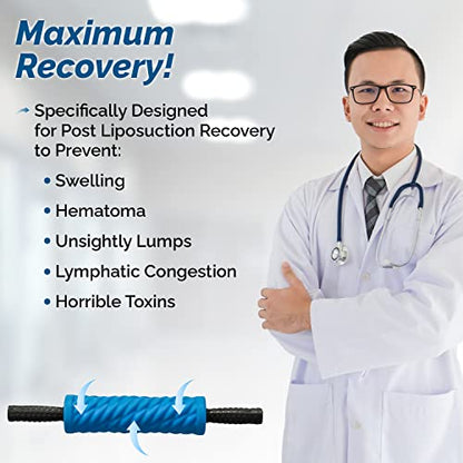 Post Liposuction Massager – Lymphatic Drainage Massager for Post Lipo Surgery – Quality EVA Material - Ridges and Grooves for Post-Op Recovery, Ideal Liposuction Recovery Supplies