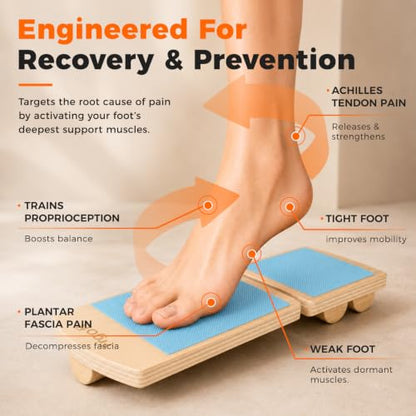 Adjustable Balance Board for Ankle Strengthening & Stability - color: Blue