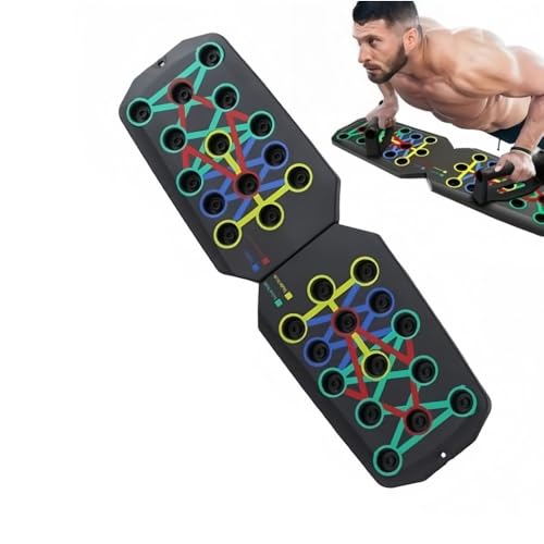 28 in 1 Push Up Board, Foldable Multi-Functional Pushup Stands System, Professional Floor Chest Muscle Training Equipment Home Gym for Men and Women, Gift for Fitness Enthusiasts