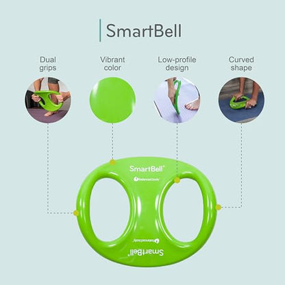 Balanced Body SmartBell Ergonomic Two-Handed Pilates Exercise Weight, Pilates Dumbbell, Exercise Equipment for Home Gym or Pilates Studio Use - color: Green