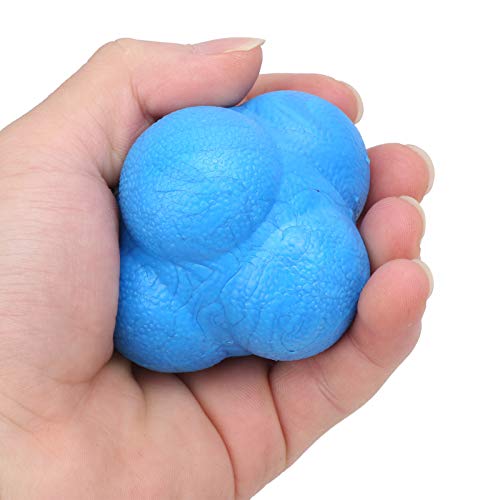 HERCHR Sports Reaction Balls, Reflex Ball 6PCS Hex Bounce Reaction Ball TPR Coordination Reflex Exercise Sports Fitness Training Ball for Hand Eye Coordination, Agility, Reflex Training