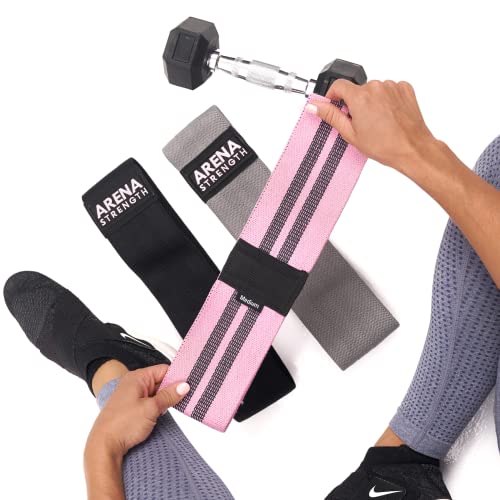 Fabric Booty Bands - Fabric Exercise Bands for Legs and Butt | Fabric Resistance Bands | Hip Resistance Bands with Workout Guide and Carry Case