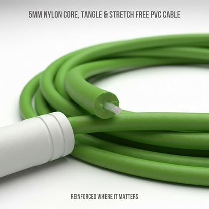 Elevate Rope Professional Beaded Jump Rope - 3m Adjustable, Quality Beads & Poly Cord - For Freestyle, Cardio & Tricks - All Levels & Indoor/Outdoor Use