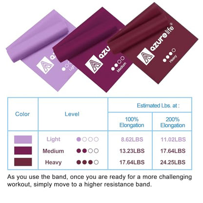 Resistance Bands,Professional Long Non-Latex Elastic Stretch Bands,Exercise Bands for Physical Therapy, Yoga, Pilates, Rehab, at-Home or The Gym Workouts, Strength Training