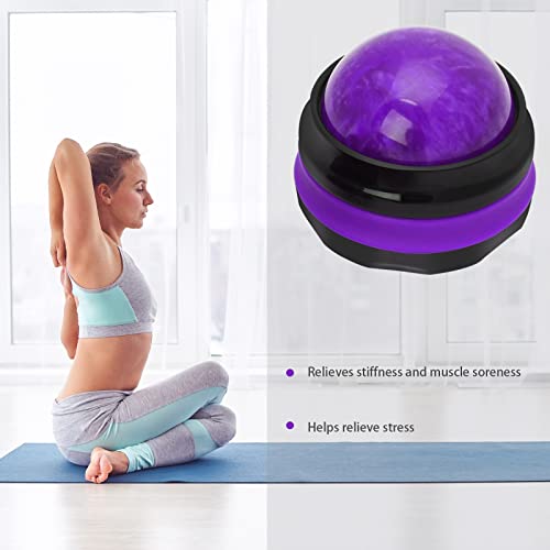 Coolrunner Massage Ball, Manual Roller Massager, Handheld Self Massage - color: Purple
