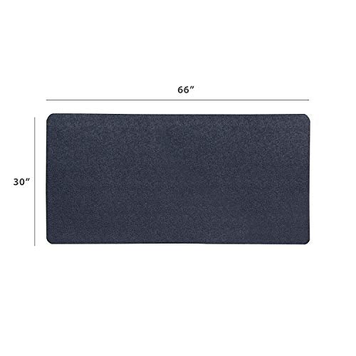 MotionTex Exercise Equipment Mat for Under Treadmill, Rowing Machine, Elliptical Machine, Fitness Equipment, Home Gym Floor Protection, 30" x 66", Black