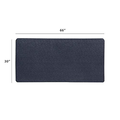 MotionTex Exercise Equipment Mat for Under Treadmill, Rowing Machine, Elliptical Machine, Fitness Equipment, Home Gym Floor Protection, 30" x 66", Black