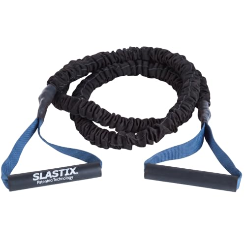 Stroops Slastix Toner Resistance Bands with Handles | Safe Sleeve Exercise Bands for Strength Training, Full Body Workouts, and Home Gym Fitness - color: Black, size: Heavy Resistance - 25 lbs.