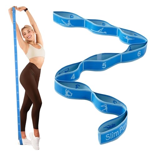Stretch Strap, Multi-Loop for Physical Therapy,Elastic Yoga Stretching Strap for Dance,Yoga, Pilates & Gymnastics Exercise, Ballet Stretching Band for Flexibility, Leg Stretching