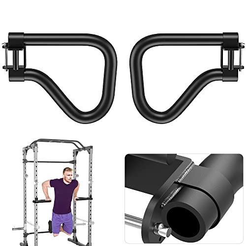 SELEWARE Power Cage Accessories, Dip Handles, Pull‑Up Stations, and Multi‑Grip Training Attachments - color: Solid Dip Bar Attachment for 1" Hole of 2x2 inch Rack