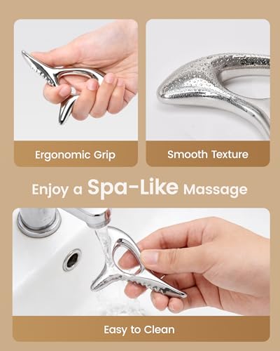 Trigger Point Massage Tool for Deep Tissue, Muscle Scraper Tool for Fascia Release, Metal Body Gua Sha Tool, Lymphatic Drainage Massager, Thumb Saver,Scar Tissue Massage,Acupressure Tool