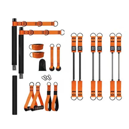 SakerPlus Pilates Bar Kit with Resistance Bands, Heavy Duty Pilates Equipment with Up to 270LBS Resistance, Portable Home Gym Workout Kit for Legs, Hips, Back, Arms, Abs, Chest & Shoulders