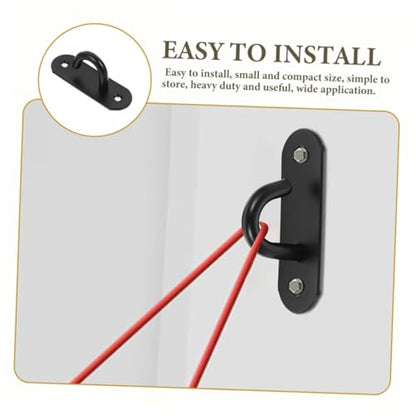 Abaodam 2pcs Stainless Steel Wall Mount Exercise Anchor Resistance Bands Fixing Hanger for Yoga Gym Home Workout