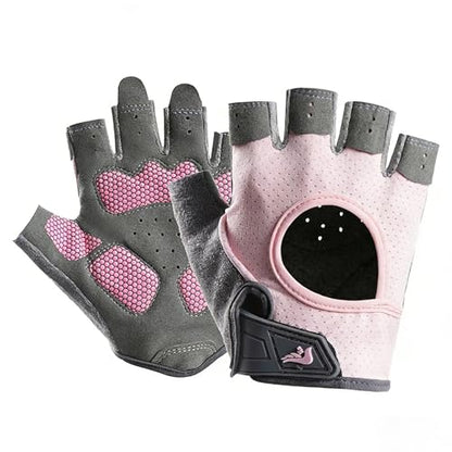 IZUS Women Fingerless Workout-Gloves Men Gym-Cycling-Gloves Non-Slip Palm Grip for Training,Fitness,Weight Lifting