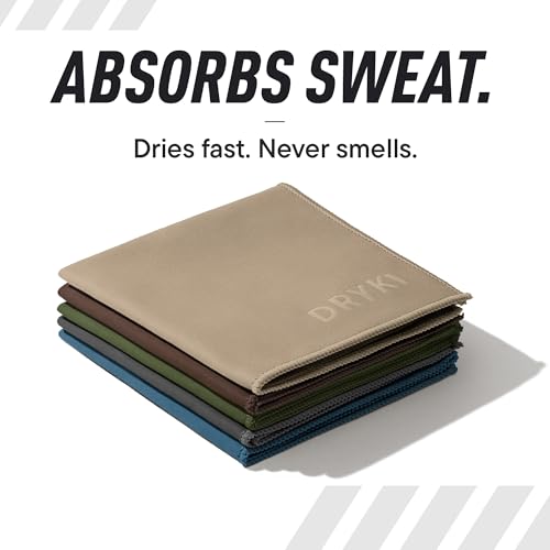 Sweat Absorbing Handkerchiefs - The Original Pocket-Sized Sweat Towels - Quick-Dry Microfiber Sweat Rags for Face, Hands, & Body - Men & Women - Gym, Sports, and Work (Forest: 5 Pack)
