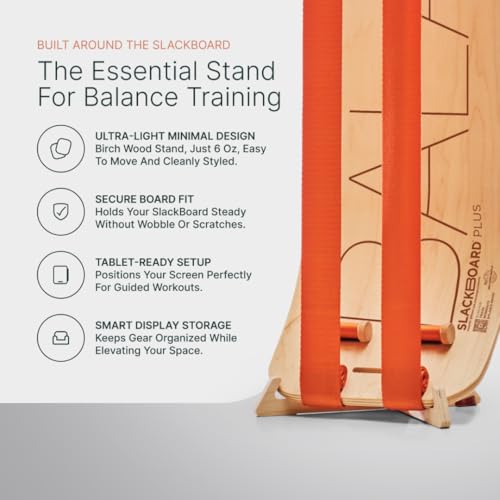 GIBBON SlackBoard, Balance Board Kids & Adults, Slackline Balance Trainer - color: Caesar with Stand