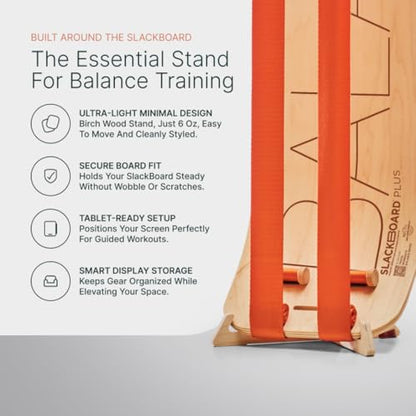 GIBBON SlackBoard, Balance Board Kids & Adults, Slackline Balance Trainer - color: Caesar with Stand