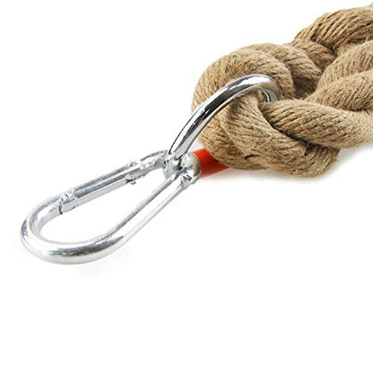 Outdoor Climbing Rope for Fitness and Strength Training, Workout Gym Climbing Rope, 1.5'' in Diameter, Length Available: 8,10, 15, 20, 25, 30,40, 50 Feet… - size: 20 ft, style: With Hook