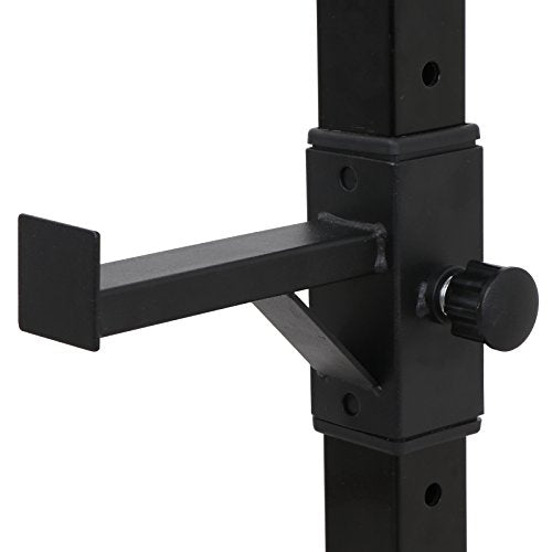Pair of Adjustable Squat Rack 40inch-66inch Barbell Bracket Solid Steel Free Press Bench, Home Gym Portable Dumbbell Racks Stands, Family Sports Fitness Equipment,Black