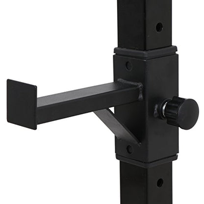 Pair of Adjustable Squat Rack 40inch-66inch Barbell Bracket Solid Steel Free Press Bench, Home Gym Portable Dumbbell Racks Stands, Family Sports Fitness Equipment,Black
