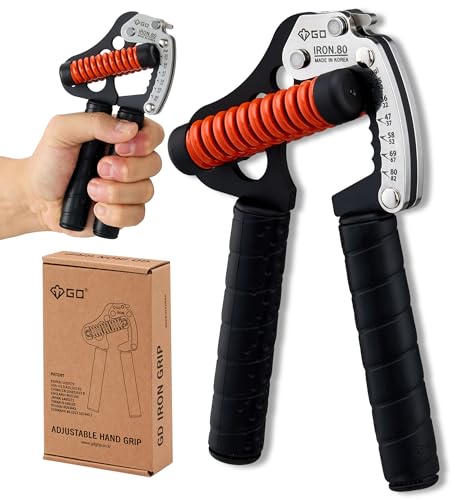 GD IRON GRIP Grip Strength Trainer Adjustable Hand Gripper Strengthener Hand Grip Exerciser Wrist Strengtheners Silent & Durable – Forearm, Finger & Hand Strength Training for Athletes, Climbers & Rehabilitation